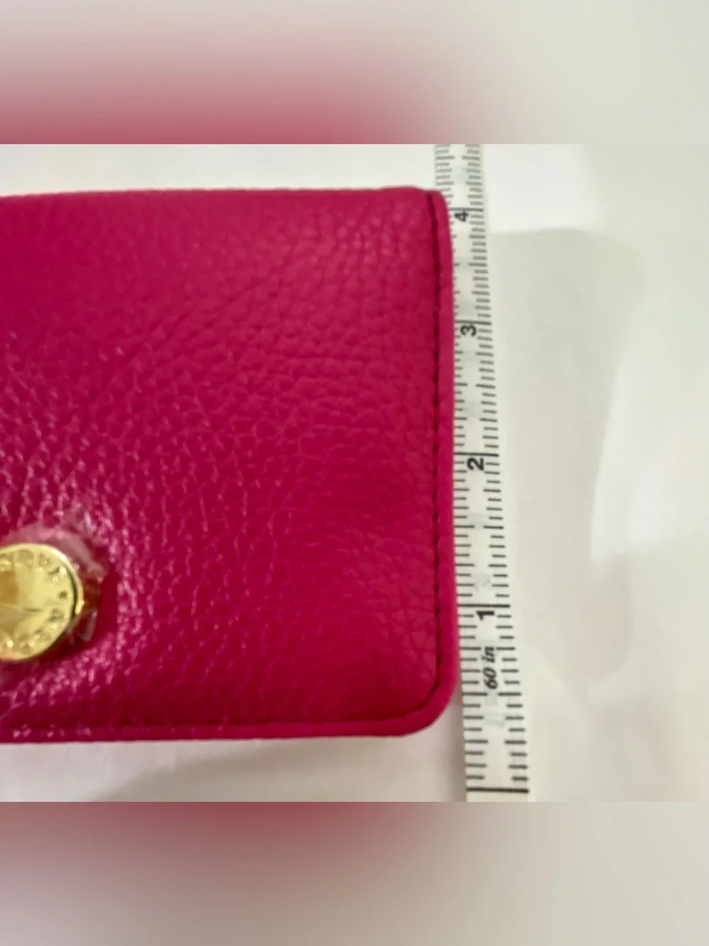Steve Madden Pink Key & Card Holder with Gold Hardware